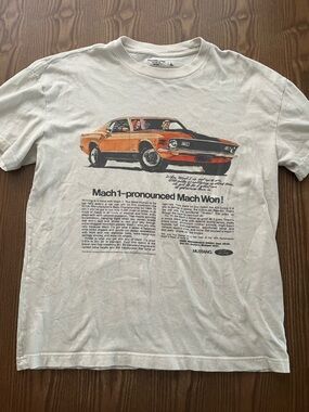 Abercrombie & Fitch Mustang Mach 1 Graphic Tee - White